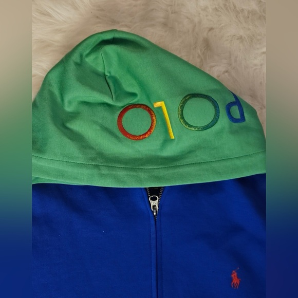 KID’S POLO BY RALPH LAUREN  COLOR-BLOCKED ZIP-UP HOODIE - Picture 4 of 12